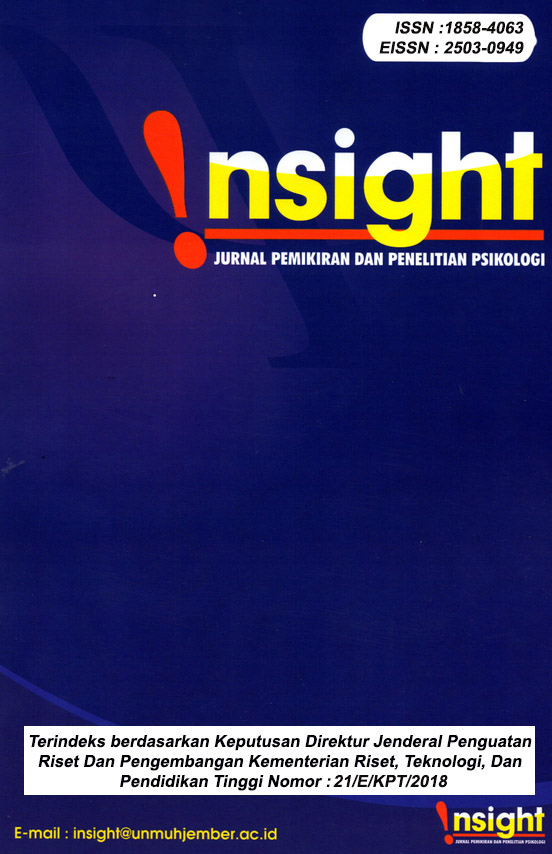 					View Vol. 20 No. 1 (2024): Insight: Jurnal Pemikiran dan Penelitian Psikologi 
				