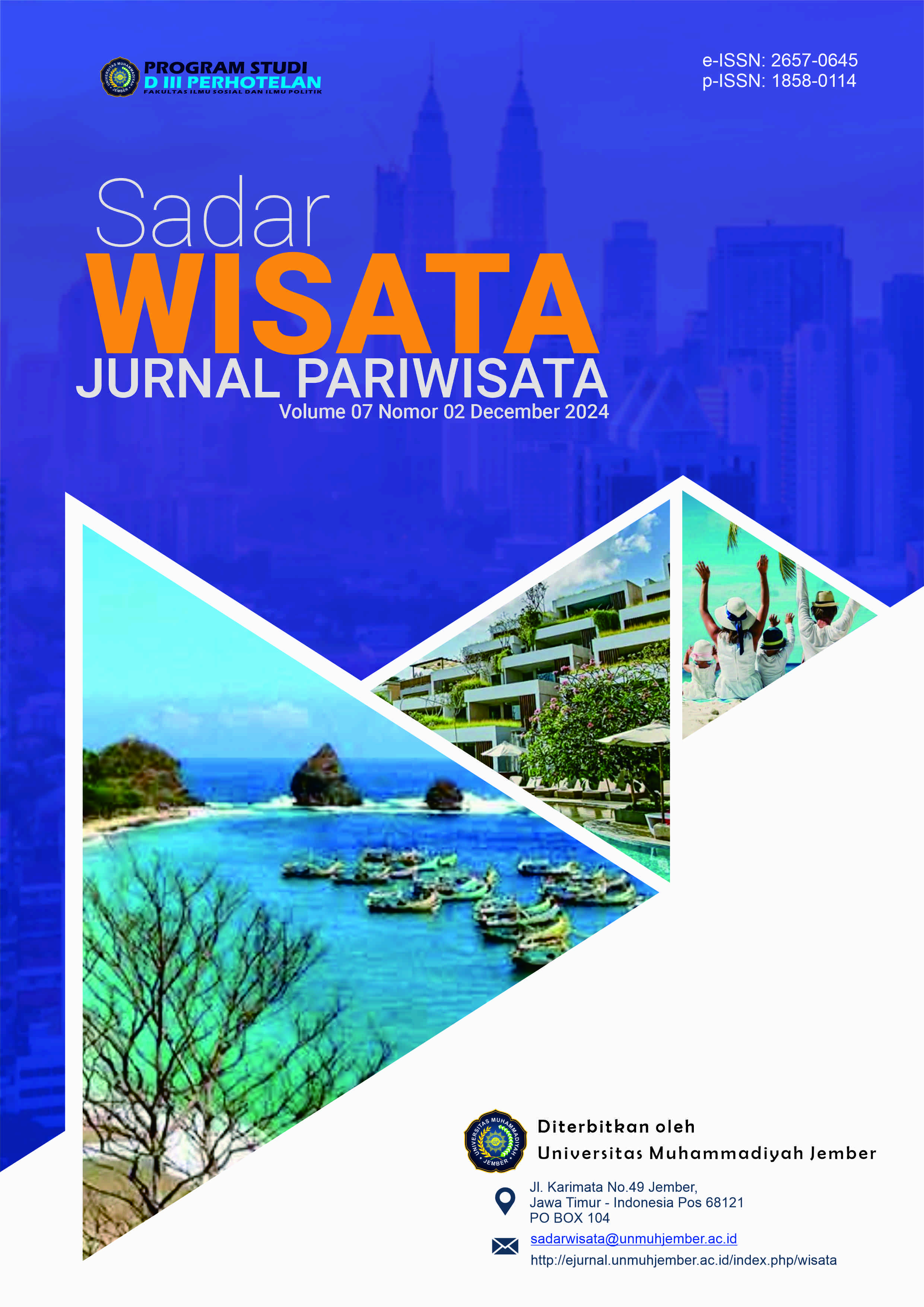 					View Vol. 7 No. 2 (2024): Sadar Wisata: Jurnal Pariwisata
				