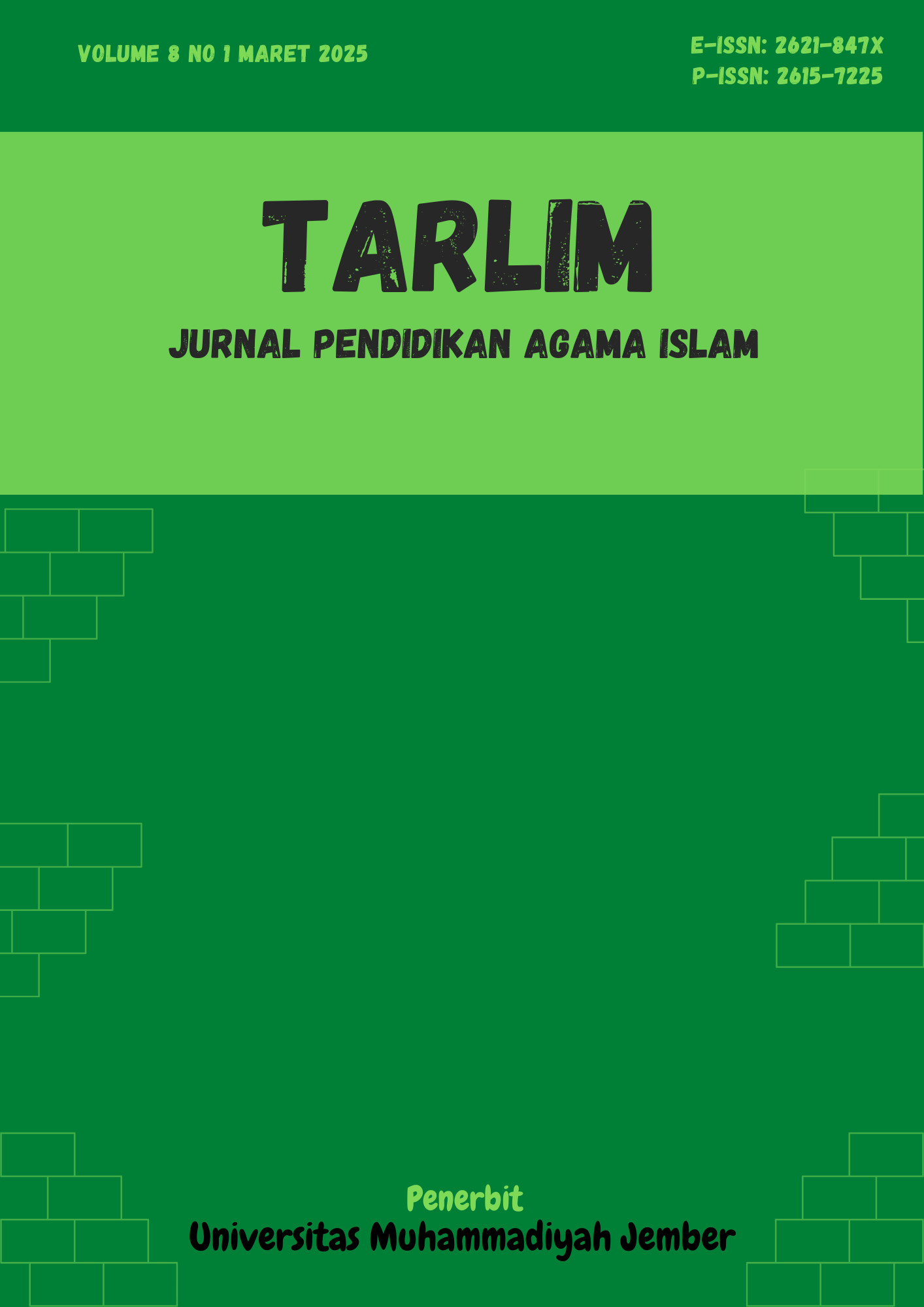 					View Vol. 8 No. 1 (2025): TARLIM Jurnal Pendidikan Agama Islam
				