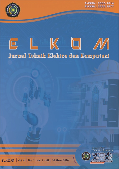 					View Vol. 8 No. 1 (2026): Jurnal Teknik Elektro dan Komputasi (ELKOM)
				