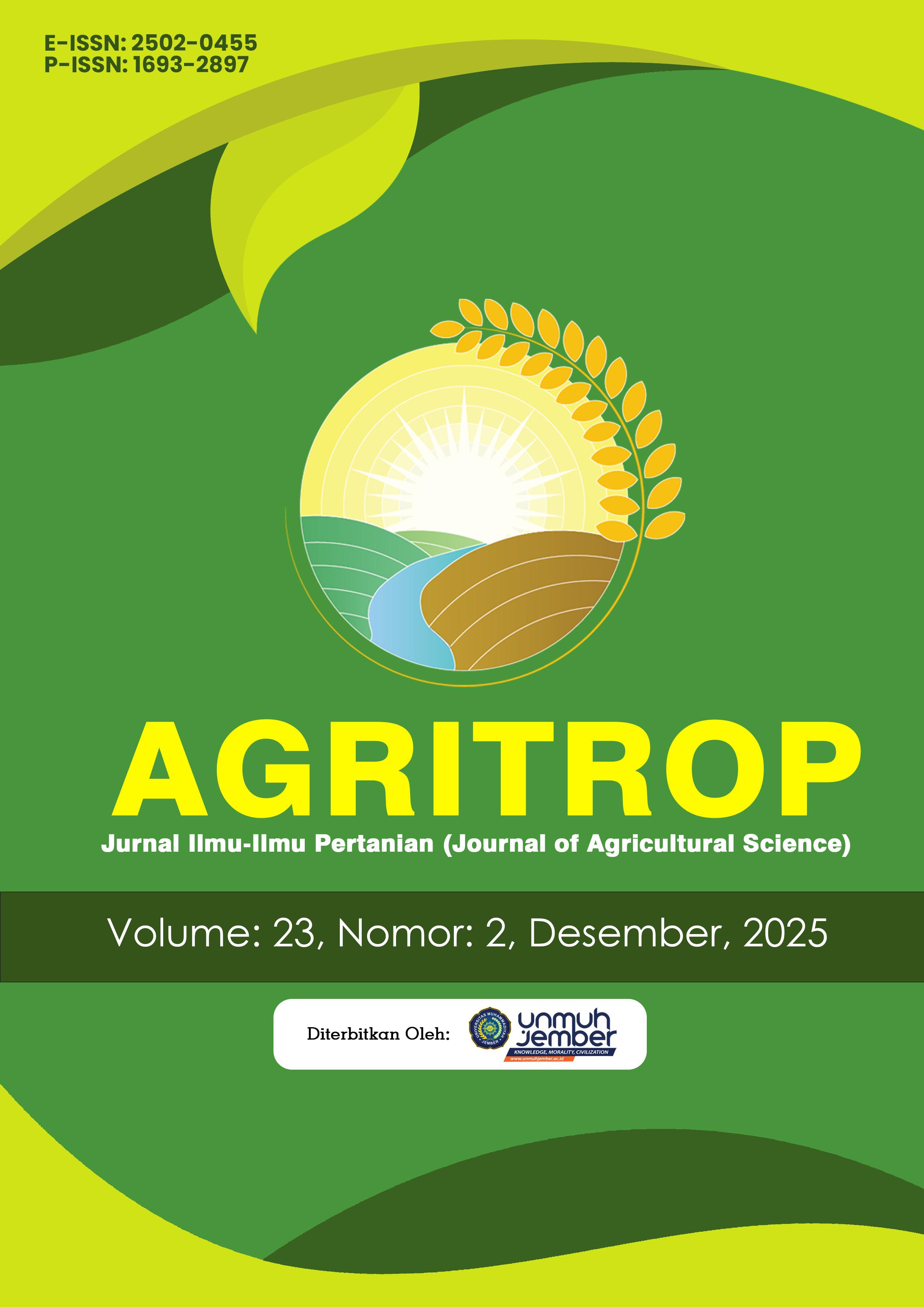 					View Vol. 23 No. 2 (2025): Agritrop: Jurnal Ilmu-Ilmu Pertanian
				